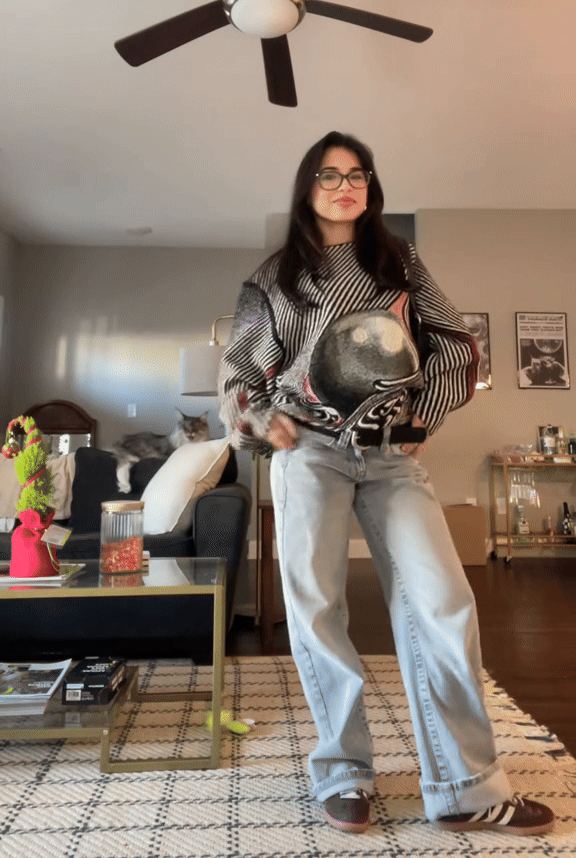 Gemütlicher Grobstrickpullover für Lagenlooks im Herbst