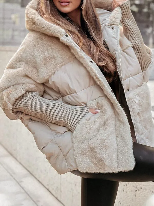 Legere gefütterte Kapuzenjacke für Damen