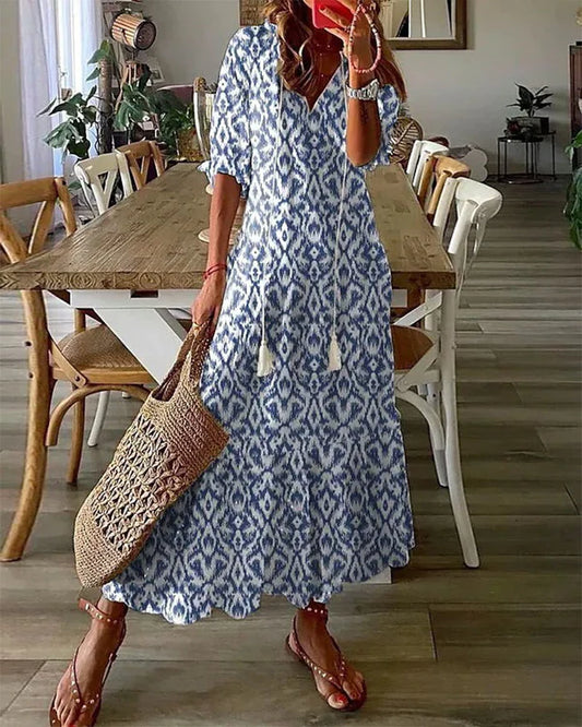 Damen Maxikleid Sommer Elegant – Luftig, Ärmellos & Figurschmeichelnd