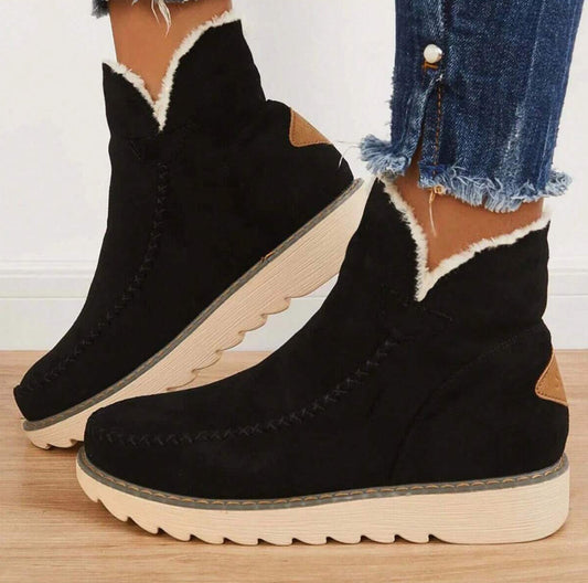 Gemütliche gestrickte Winter-Stiefeletten