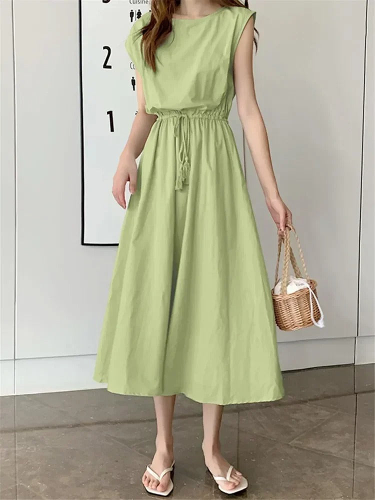 Valindr® | Sommerliches Midikleid mit Bindegürtel