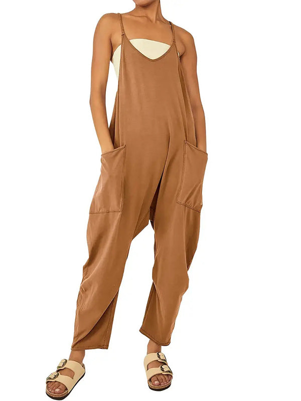 Übergroßer Jumpsuit mit großen Pattentaschen