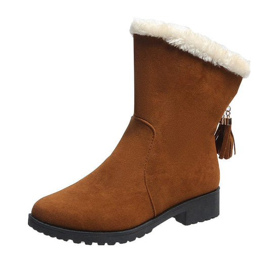 Gemütliche Plüsch-Stiefeletten für Damen Winterwärme