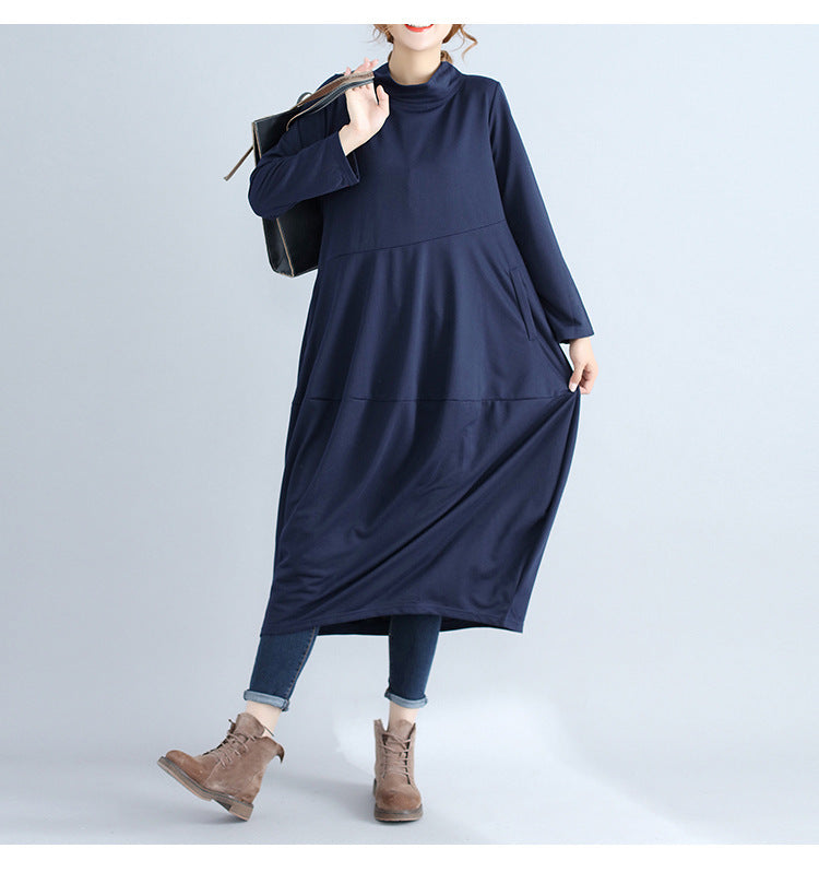 Bambee® | Elegantes langärmeliges Kleid mit Taschen