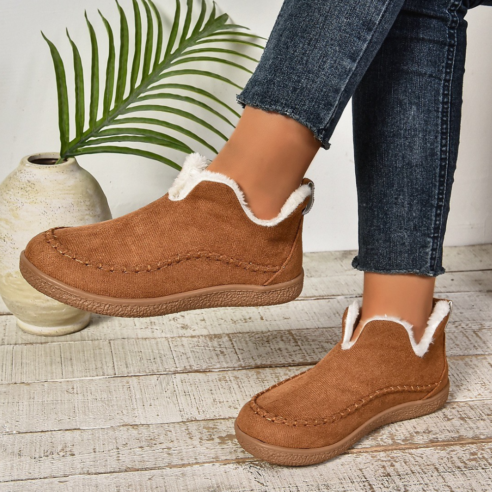 Gemütliche gefütterte Winterstiefel für Damen, rutschfeste Outdoor-Schuhe