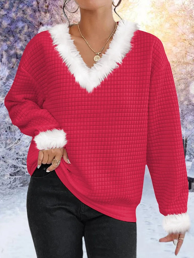 Alice® | Flauschiger Waffelpullover für den Urlaub