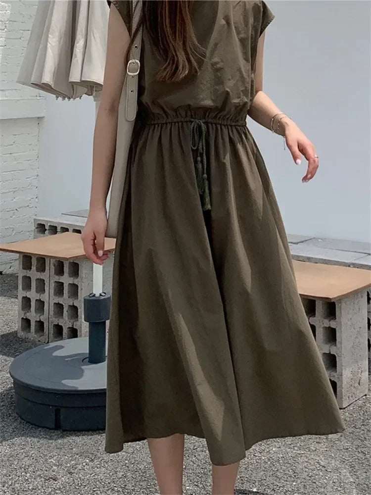 Valindr® | Sommerliches Midikleid mit Bindegürtel