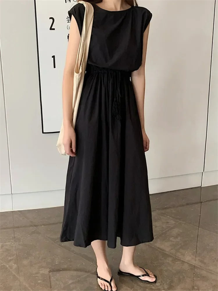 Valindr® | Sommerliches Midikleid mit Bindegürtel