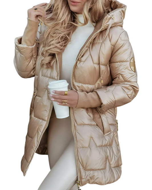 Gemütliche Steppjacke mit Kapuze für mühelosen Stil