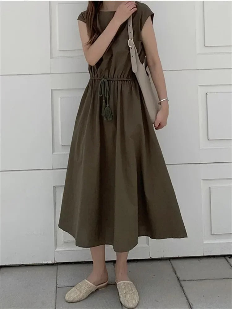 Valindr® | Sommerliches Midikleid mit Bindegürtel