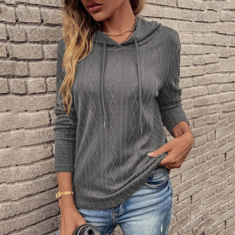 Elijah® | Langärmeliger Kapuzenpullover mit Kordelzug