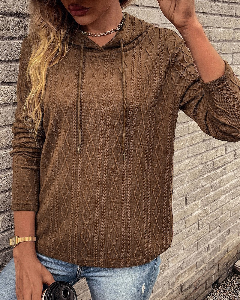 Elijah® | Langärmeliger Kapuzenpullover mit Kordelzug