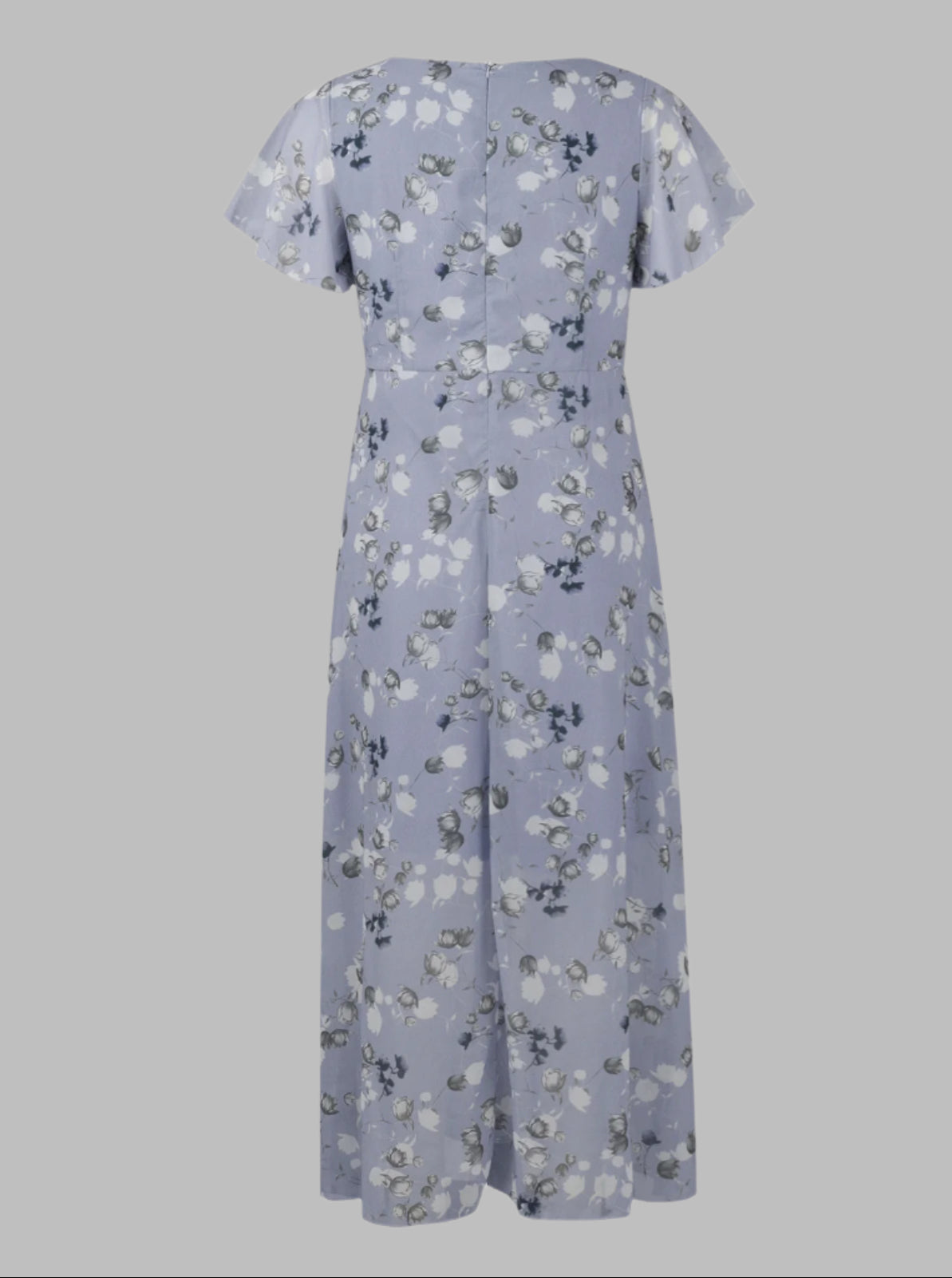 Maxi-Sommerkleid für Damen mit Schmetterlingsärmeln und Blumenmuster