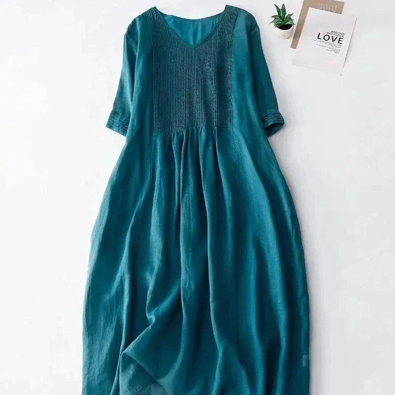 Riva Lefèvre® | Plissee-Kleid with Blumenmuster