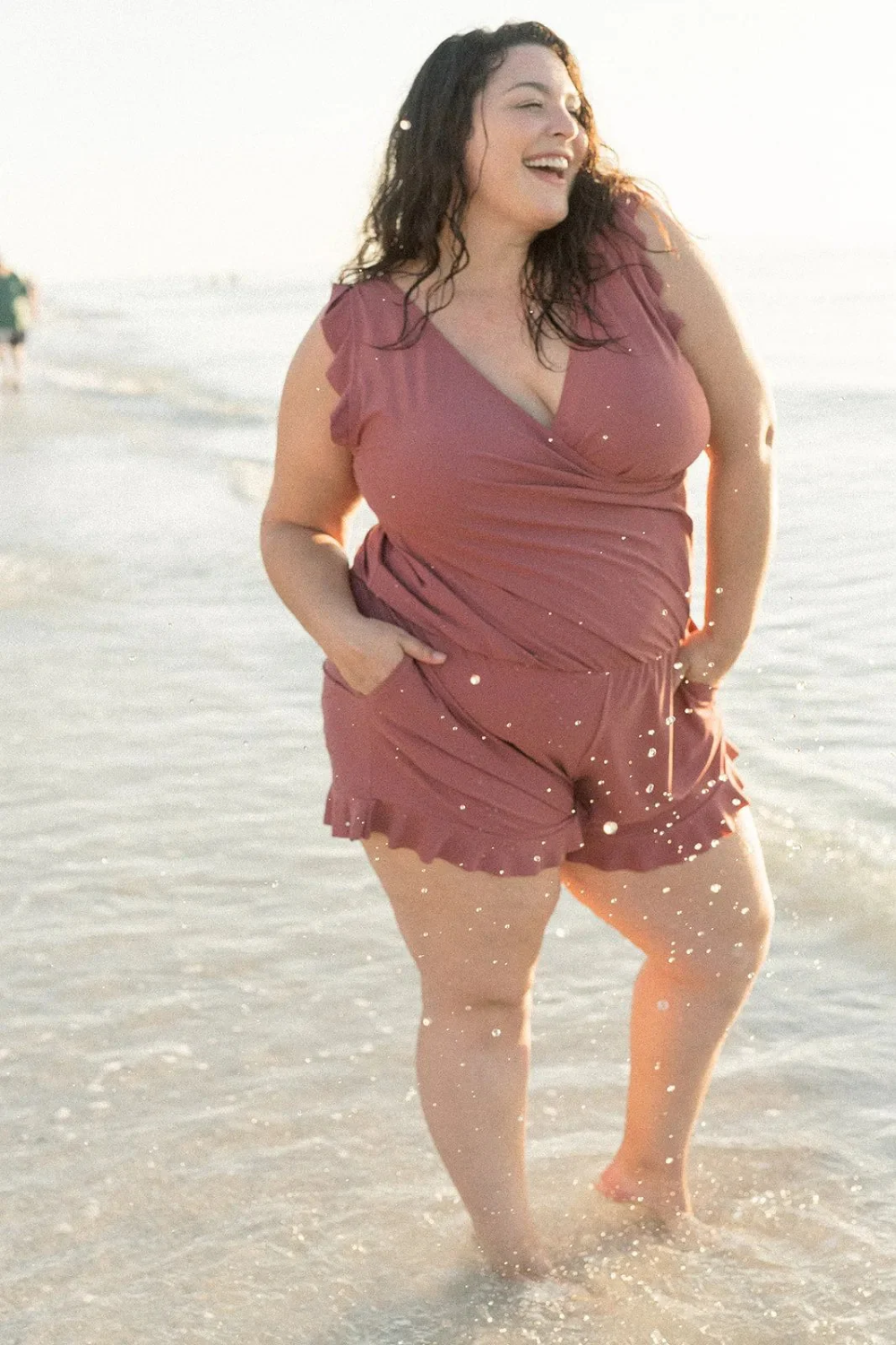 Bauchkontrolle Badeanzug mit integriertem BH