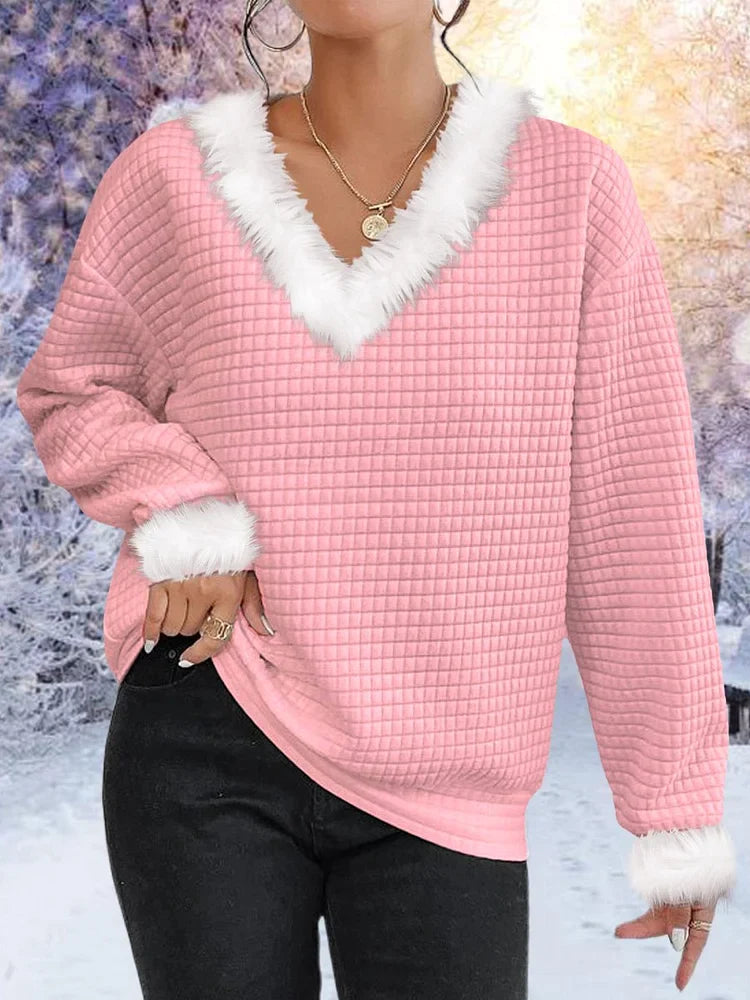 Alice® | Flauschiger Waffelpullover für den Urlaub