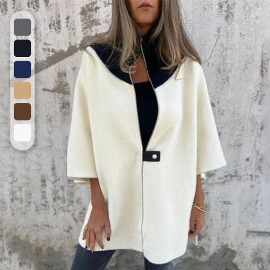 Schicke bicolor lange Jacke für elegante Lagenlooks