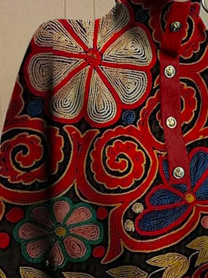 Gina® | Abstraktes Langarm-Rollkragen-Shirt Urban