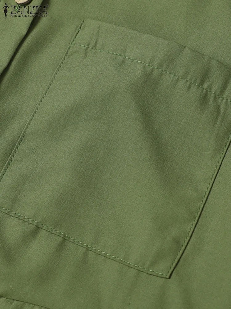 Valindr® | Lockeres Hemdblusenkleid mit Knopfleiste
