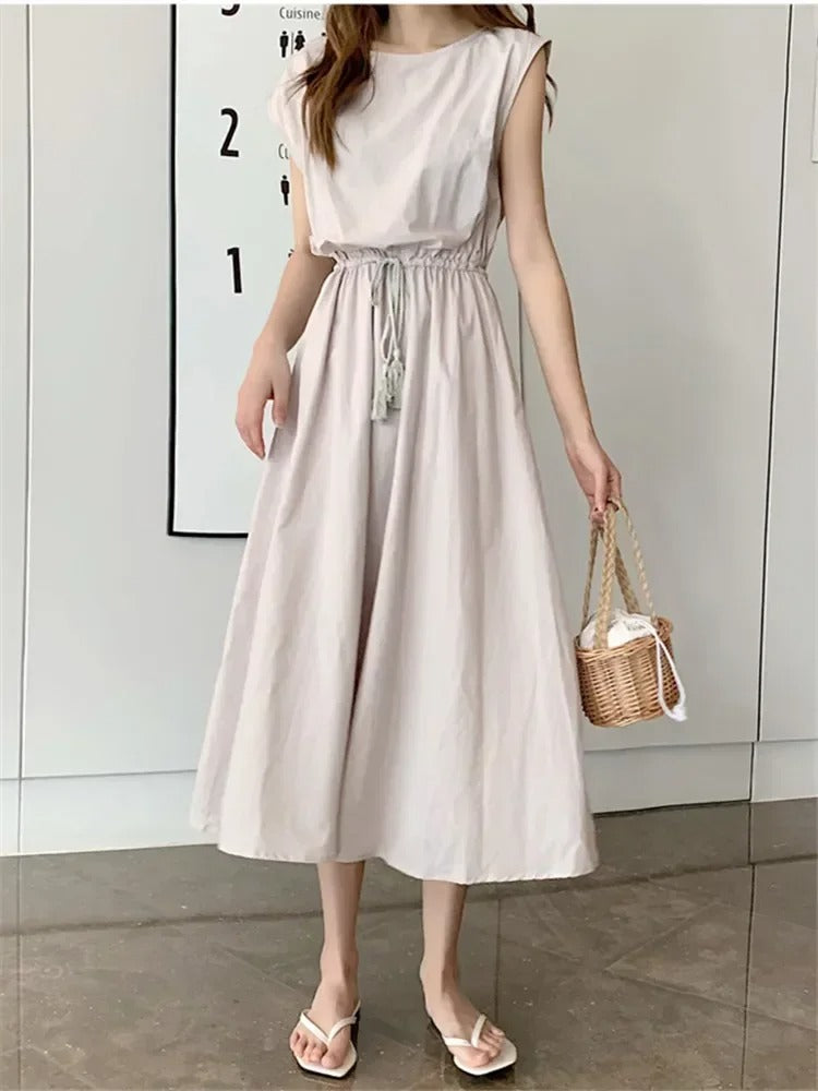 Valindr® | Sommerliches Midikleid mit Bindegürtel