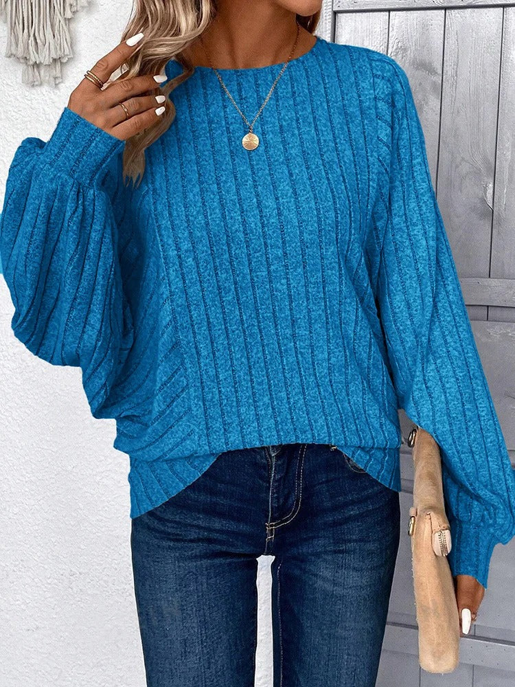 Elke® |Kuscheliger Strickpullover mit Ballonärmeln