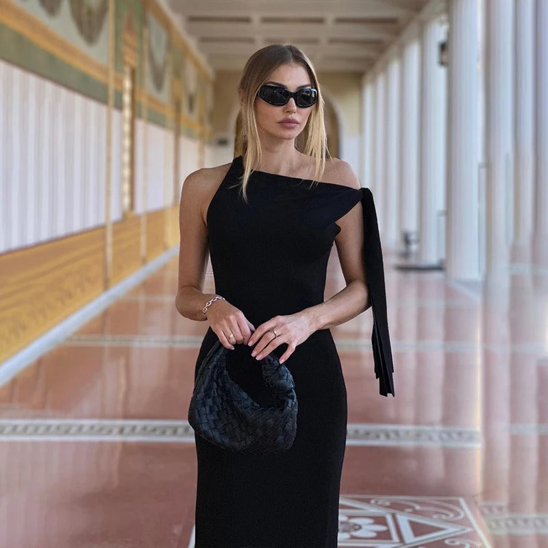 Viktoria® | Elegantes One-Shoulder-Kleid mit Schleifendetail