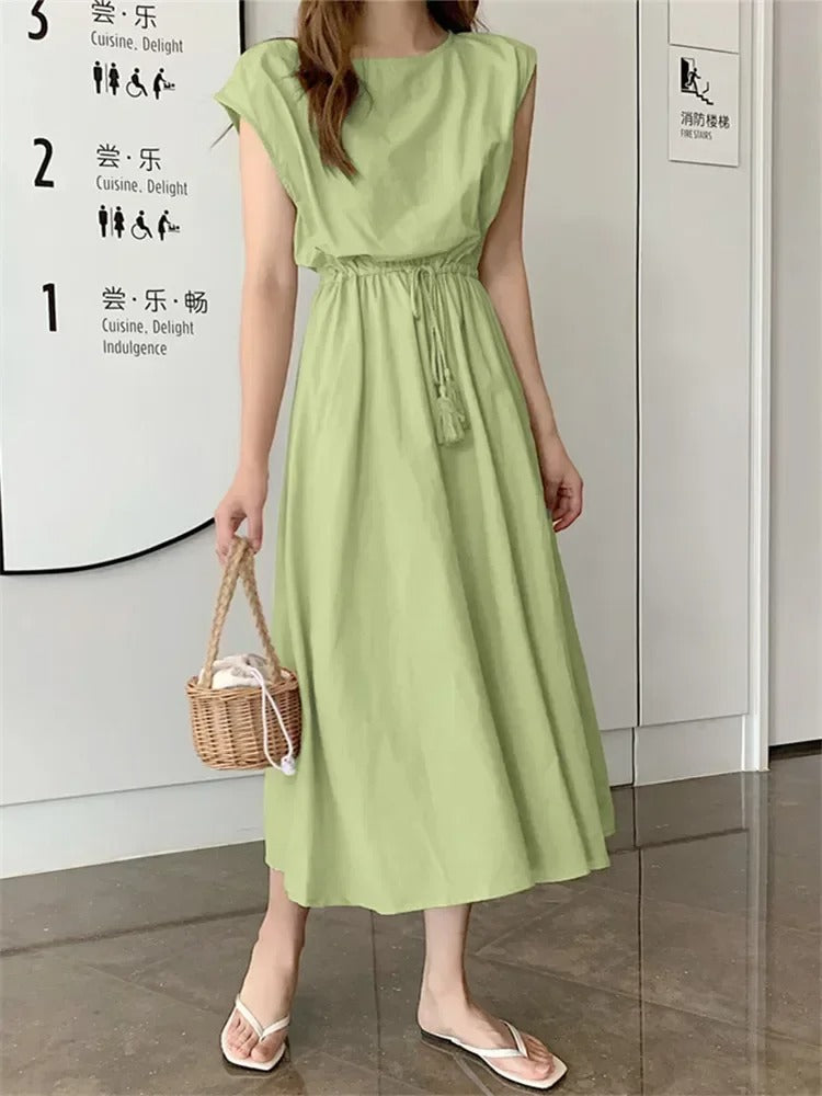 Valindr® | Sommerliches Midikleid mit Bindegürtel