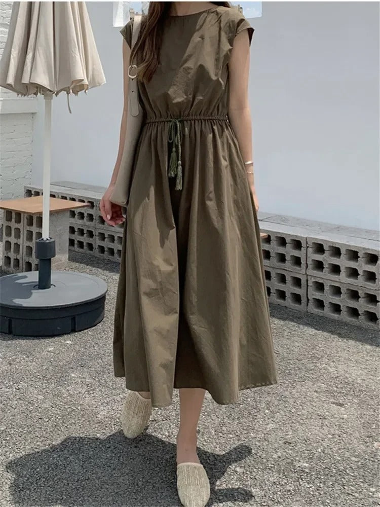 Valindr® | Sommerliches Midikleid mit Bindegürtel