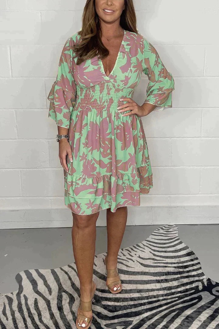 Pauline Laurent® | Schwingendes Kleid mit V-Ausschnitt