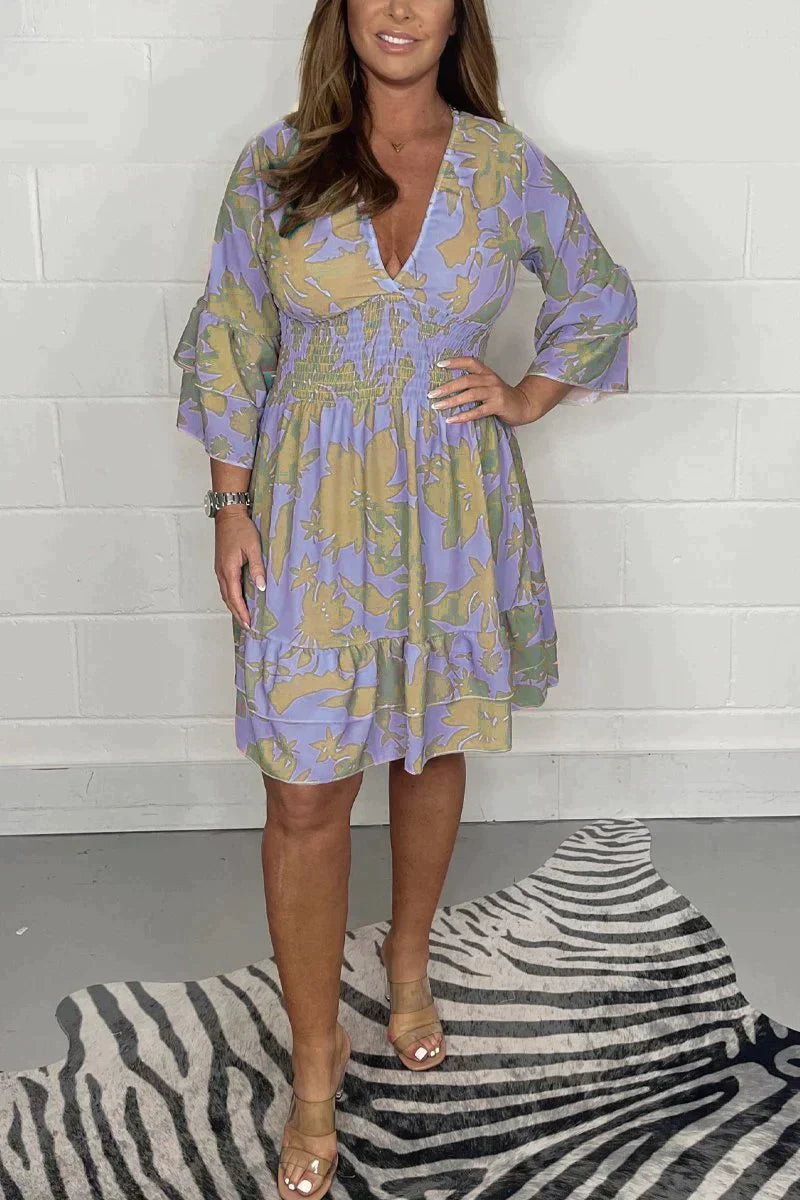 Pauline Laurent® | Schwingendes Kleid mit V-Ausschnitt