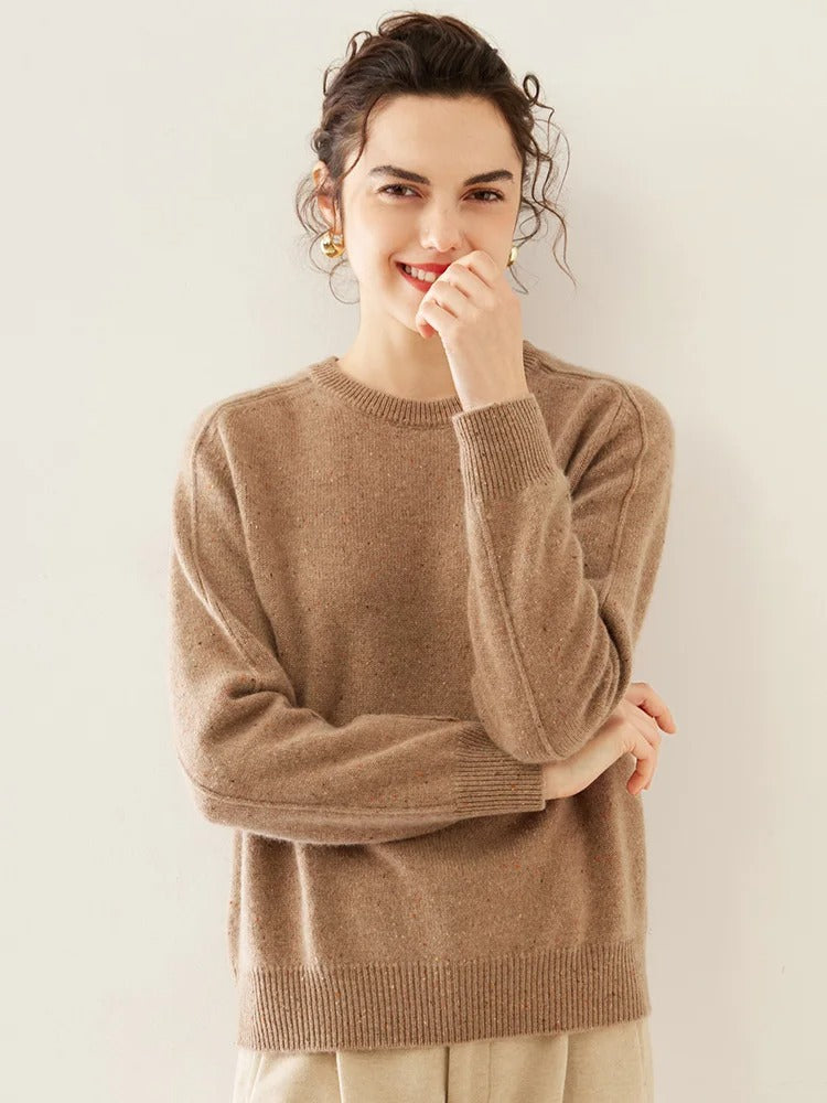 Gemütlicher Bunter Wollpullover mit Punkten