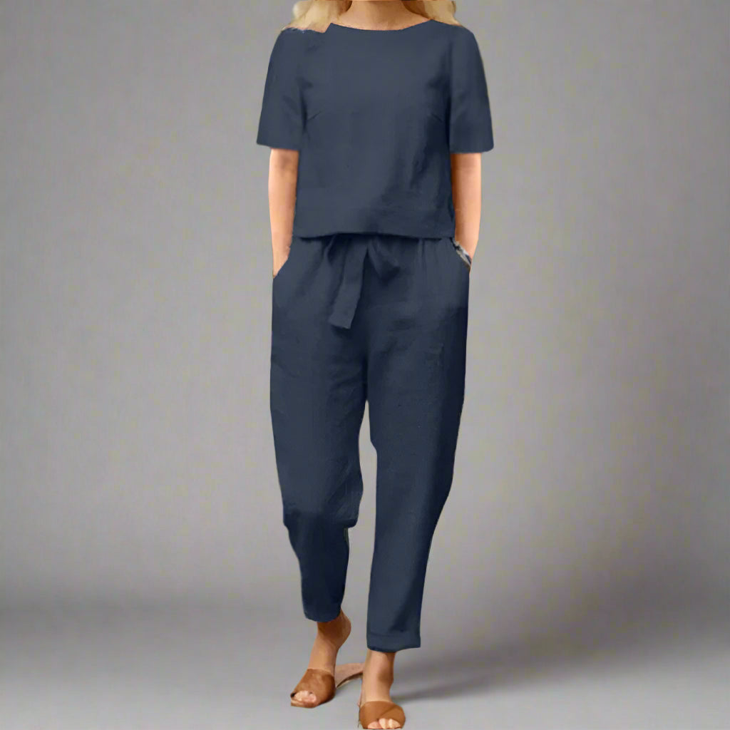 Bequemes Damen-Sommer-Outfit, zwei-teilig, atmungsaktiv, stilvoll