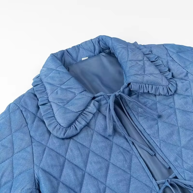 Elsie® | Blau Lose Baumwolljacke für Frauen