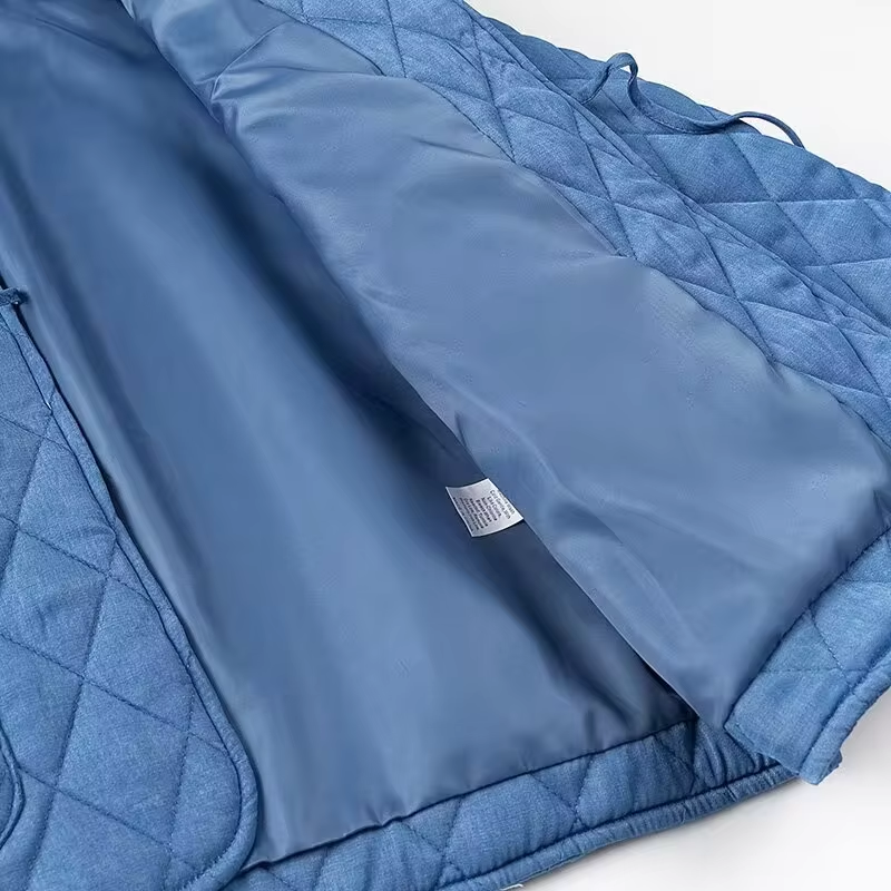 Elsie® | Blau Lose Baumwolljacke für Frauen