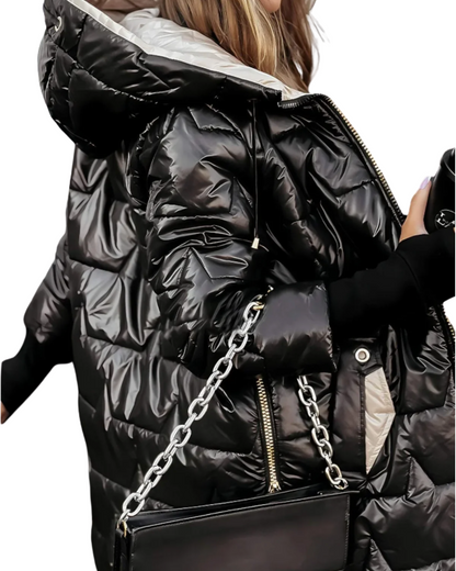Gemütliche Steppjacke mit Kapuze für mühelosen Stil