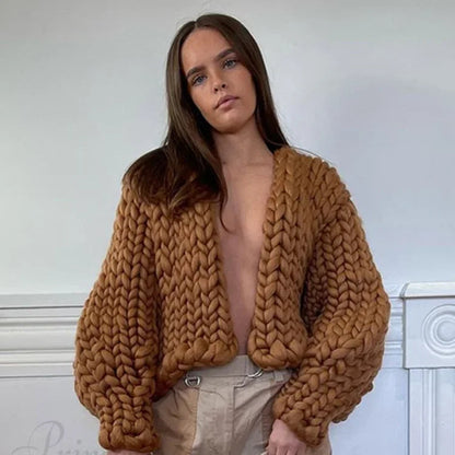 Gemütlicher Strick-Cardigan in Uni-Farbe, Freizeitstil
