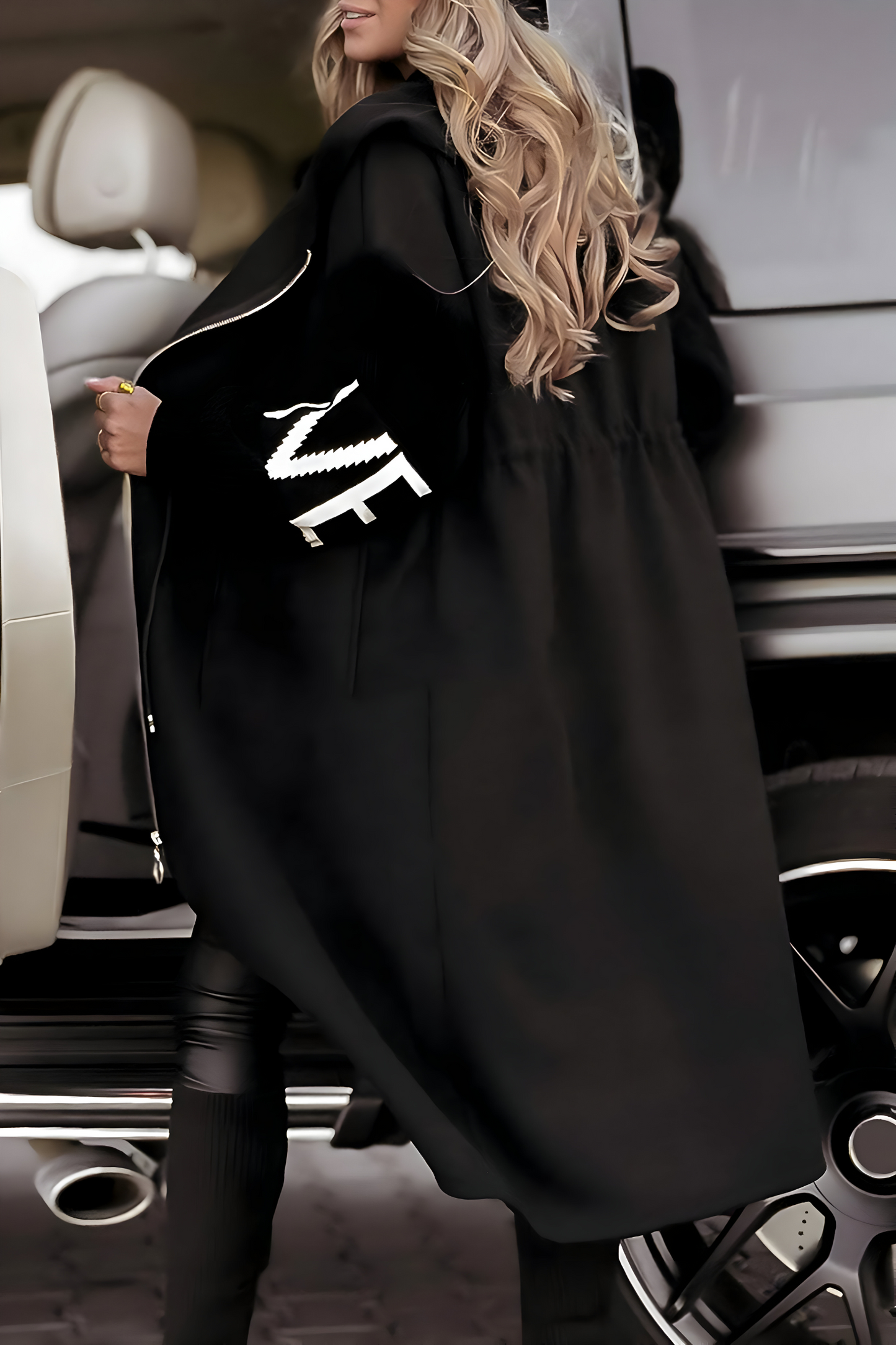 Gemütliche Strick-Hoodie-Jacke mit Ärmeln für Damen