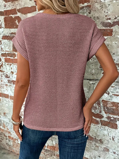 Lässiges T-Shirt mit kurzen Ärmeln für den Alltag