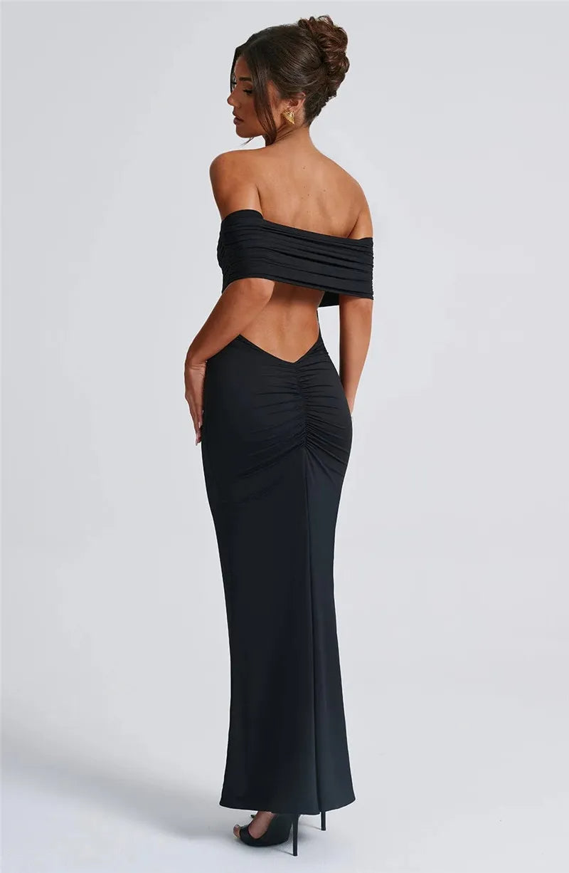 Trägerloses, rückenfreies, sexy Maxikleid