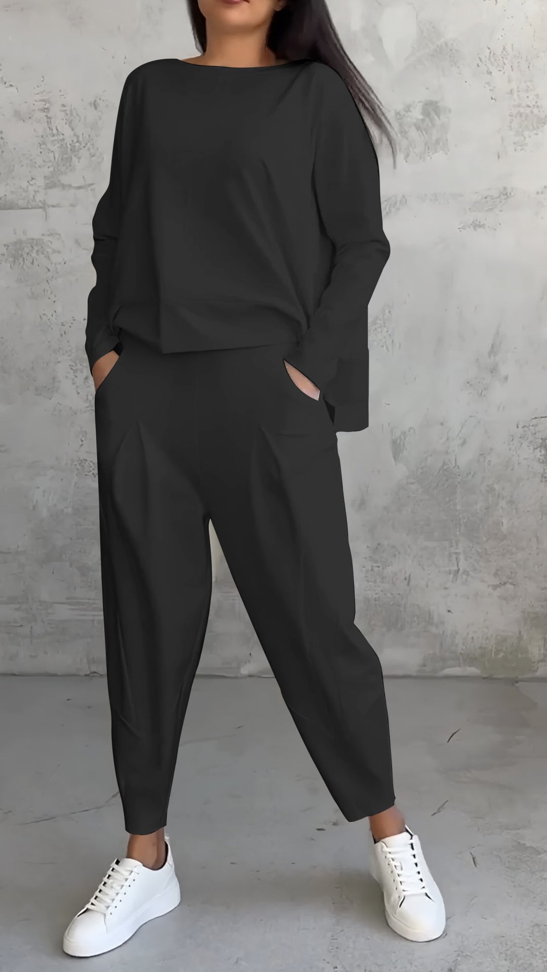 Gemütliches zweiteiliges Strick-Loungewear-Set