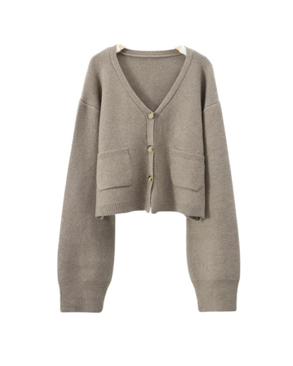 Gemütliche klassische Strickjacke für Damen