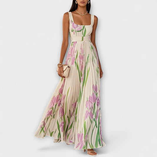 Fließendes Chiffon-Maxikleid