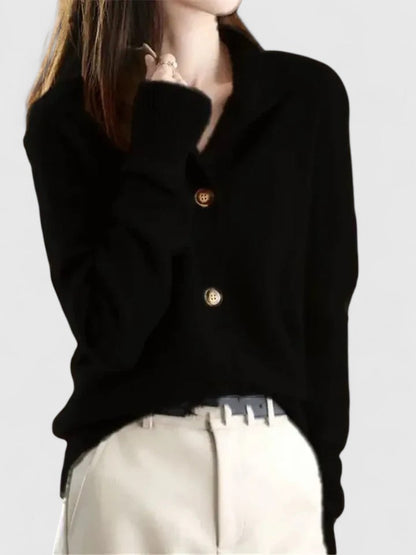 Klassischer Strickcardigan mit Knopfleiste