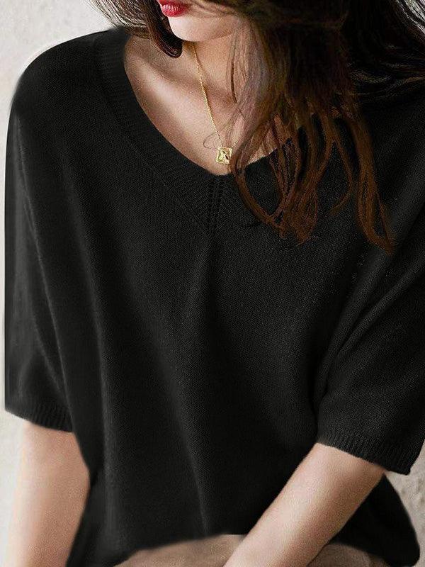 Luxuriöser weicher Kaschmir-V-Ausschnitt-Pullover für Damen