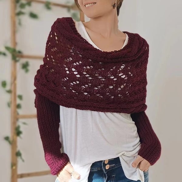 Gemütlicher mehrlagiger weicher Strickschal für Herbst und Winter