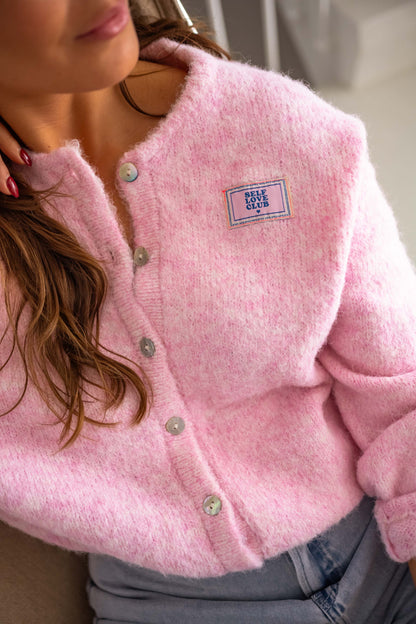Schicker rosa gesteppter Cardigan für Lagenlooks