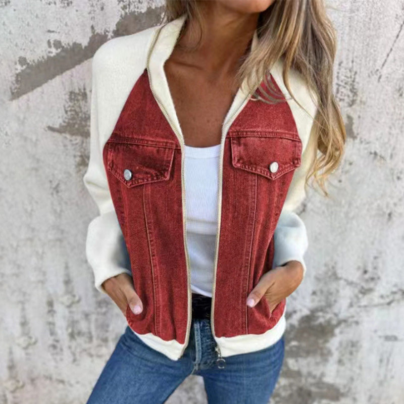Klassische lässige Damen-Jeansjacke