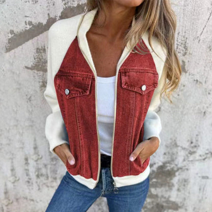 Klassische lässige Damen-Jeansjacke