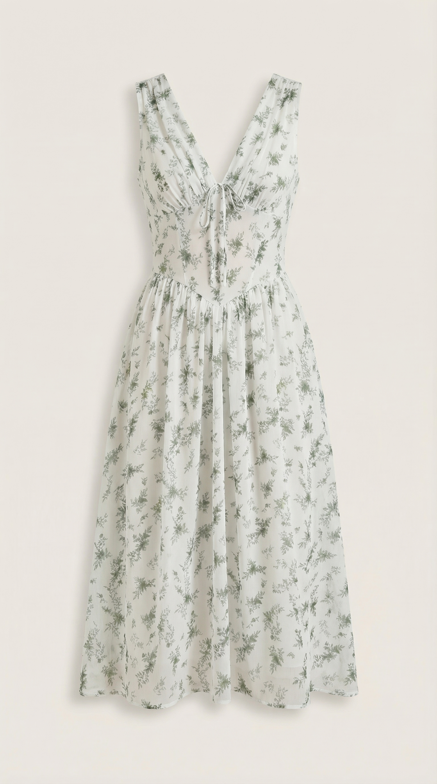 Damen Korsett Midi Sommerkleid