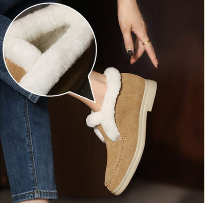 Bequeme Wildleder-Stiefeletten mit Fellfutter zum Hineinschlüpfen